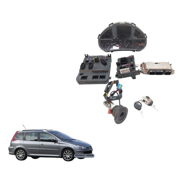 Kit Code Injeção Peugeot 206 Sw Presence 1.4 2008 Usado