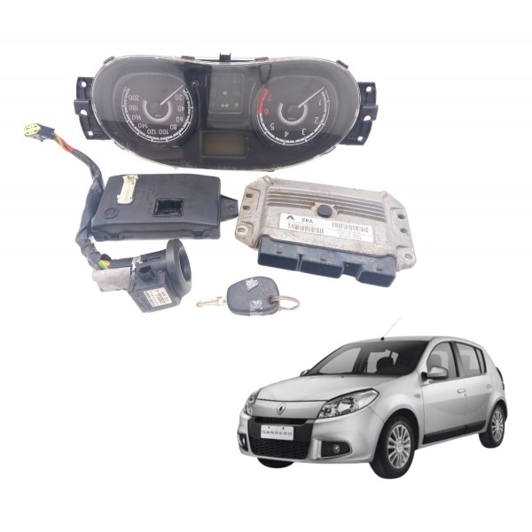 Kit Code Injeção Renault Sandero Authentique 1.0 2012 Usado