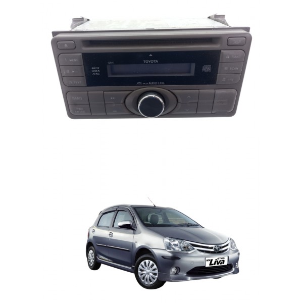 Radio Som Original Toyota Etios Hatch 2013 Usado