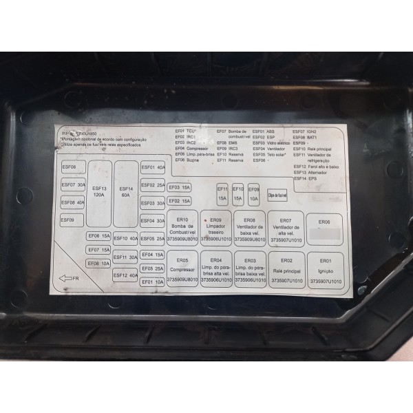 Chicote Caixa Fusivel Motor Jac T40 1.5jetflex 2018 Usado