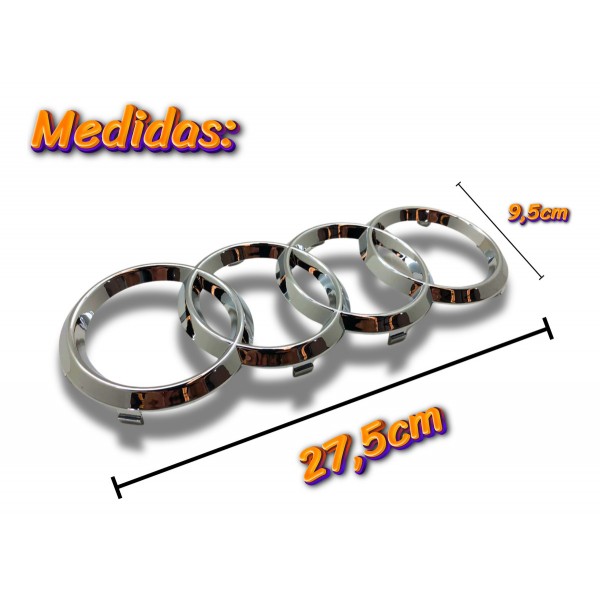 Emblema Frontal Logo Cromado Grade Audi A1 A3 A4 A5 S3 Q3 Q5