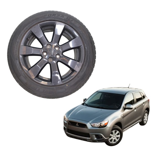 Roda Liga Pneu 225 55 Aro18 Mitsubishi Outlander 2013 Usado