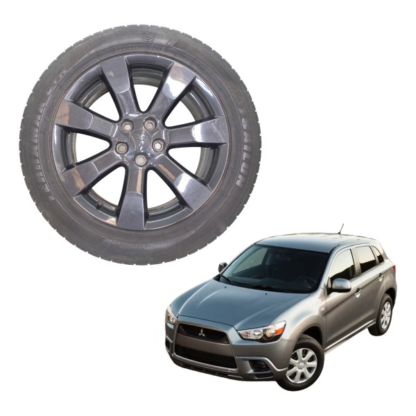 Roda Liga Pneu 225 55 Aro18 Mitsubishi Outlander 2013 Usado