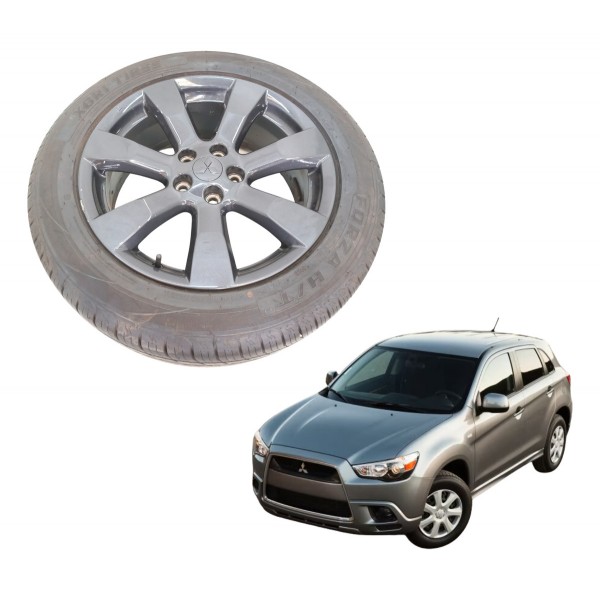 Roda Liga Pneu 225 55 Aro18 Mitsubishi Outlander  2013 Usado