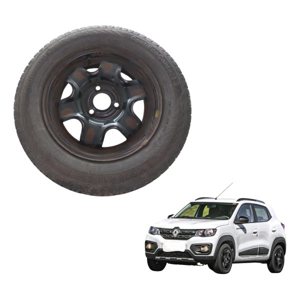 Roda Ferro 165 70 Aro 14 Renault Kwid Intens 1.0 2020 Usado